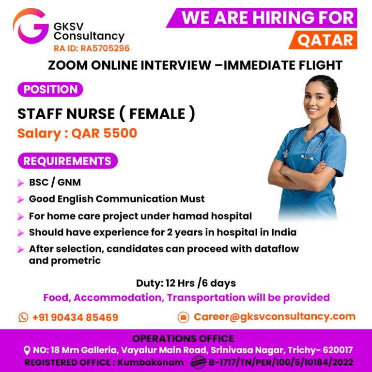 Urgent Hiring for Qatar