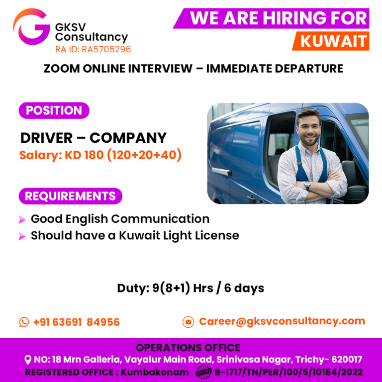 Urgent Hiring for kuwait