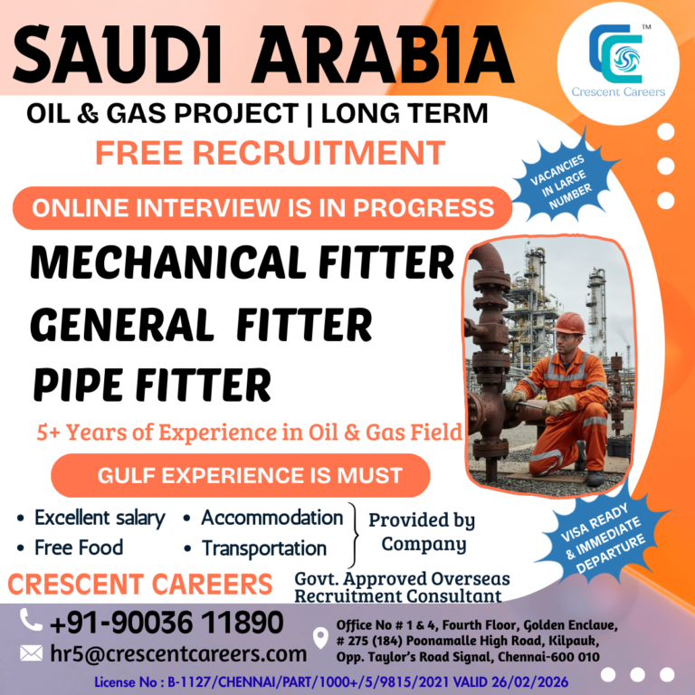 GENERAL FITTER / MECHANICAL FITTER / PIPE FITTER