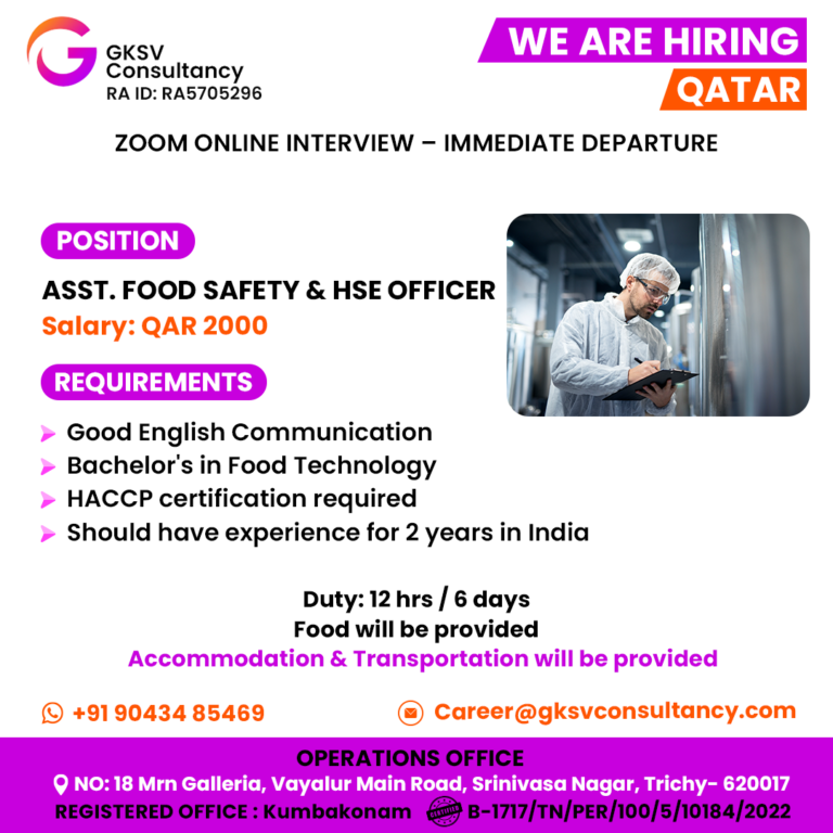 Urgent Hiring for Qatar