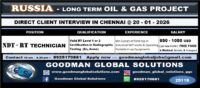 RUSSIA LONG TERM OIL & GAS PROJECT