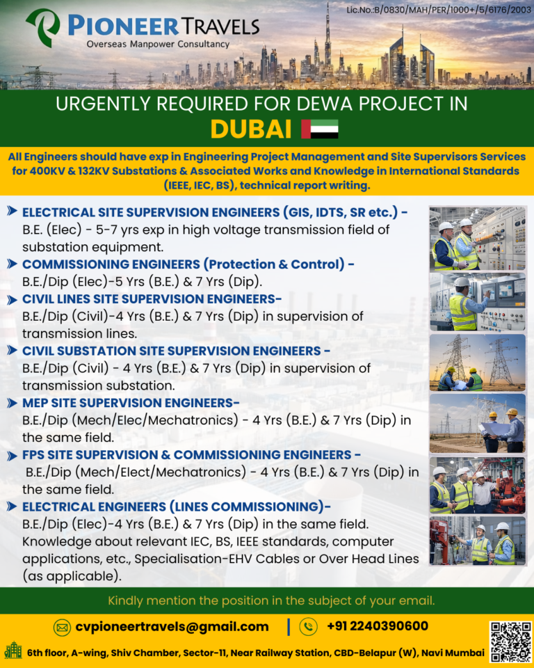 ✅𝐍𝐨𝐰 𝐇𝐢𝐫𝐢𝐧𝐠 𝐟𝐨𝐫 𝐟𝐨𝐫 𝐃𝐮𝐛𝐚𝐢 | 𝐔𝐫𝐠𝐞𝐧𝐭 𝐎𝐯𝐞𝐫𝐬𝐞𝐚𝐬 𝐉𝐨𝐛 𝐎𝐩𝐞𝐧𝐢𝐧𝐠𝐬