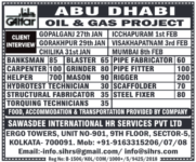 Abu Dhabi Oil & Gas Project Recruitment: 1700+ Urgent Vacancies for Skilled Workers