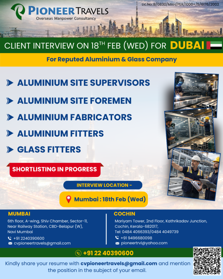 ✅𝐍𝐨𝐰 𝐇𝐢𝐫𝐢𝐧𝐠 𝐟𝐨𝐫 𝐃𝐮𝐛𝐚𝐢 | 𝐔𝐫𝐠𝐞𝐧𝐭 𝐎𝐯𝐞𝐫𝐬𝐞𝐚𝐬 𝐉𝐨𝐛 𝐎𝐩𝐞𝐧𝐢𝐧𝐠𝐬