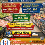 Urgent Hiring for Hypermarket – Oman