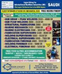 Urgent Free Recruitment for Saudi Arabia Maritime Jobs by Career Craft International
