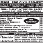 Free Recruitment Oman: PDO Civil Projects by Talentrio