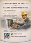 MACHINE REPAIR TECHNICIAN (Edge Bending Machine ,Wood Working Machine)