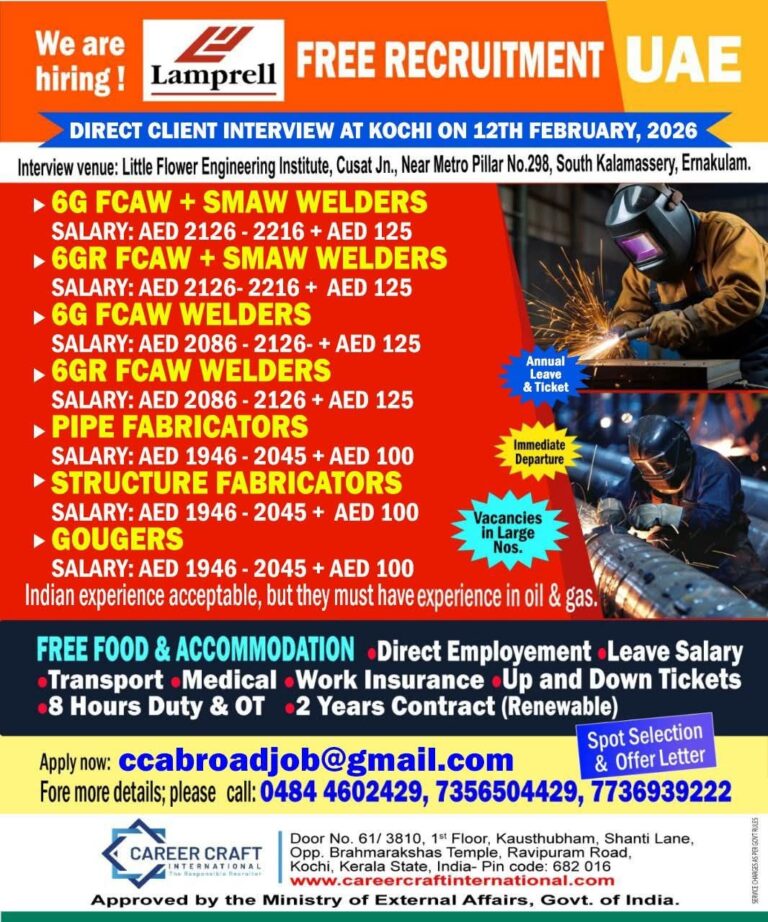 Free Recruitment UAE: Lamprell Jobs by Career Craft International 8 Free Recruitment UAE: Lamprell Jobs by Career Craft International