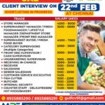 Client Interview in Chennai on 22.02.26