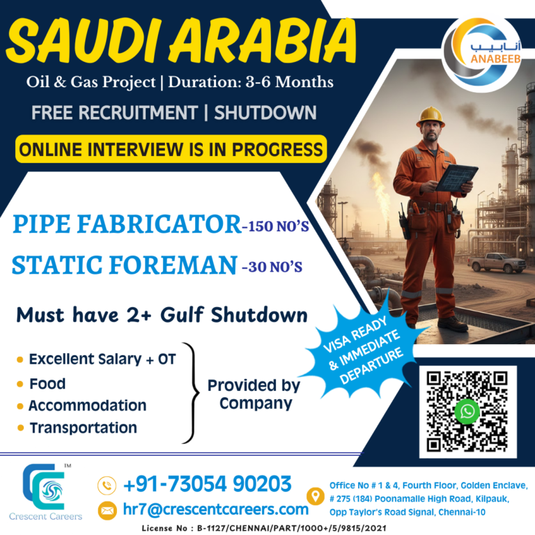 STATIC FOREMAN / PIPE FABRICATOR