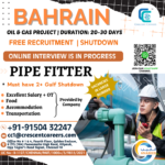 FREE RECRUITMENT - PIPE FITTER - BAHRAIN