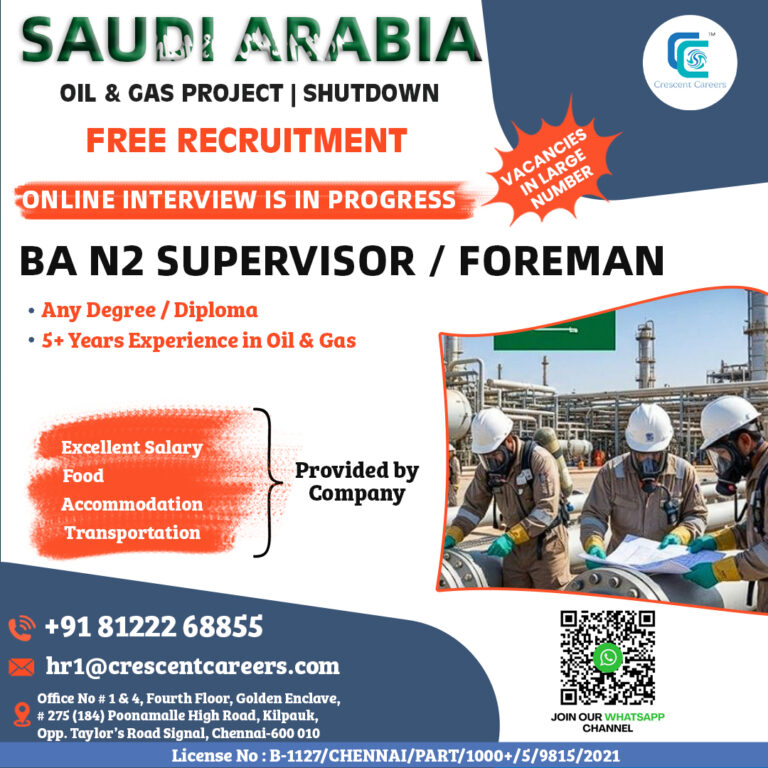 BA N2 SUPERVISOR / FOREMAN