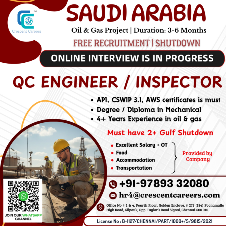 QC ENGINEER / QC INSPECTOR