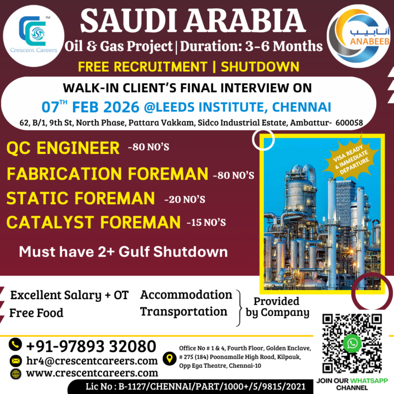 FREE RECRUITMENT SAUDI ARABIA