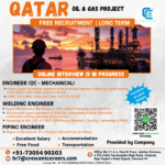 FREE RECRUITMENT FOR QATAR COUNTRY