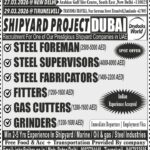Dubai Shipyard Jobs – Direct Client Interview at Drydocks World