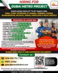 Dubai Metro Project Jobs – Urgent Hiring at MENA Limited