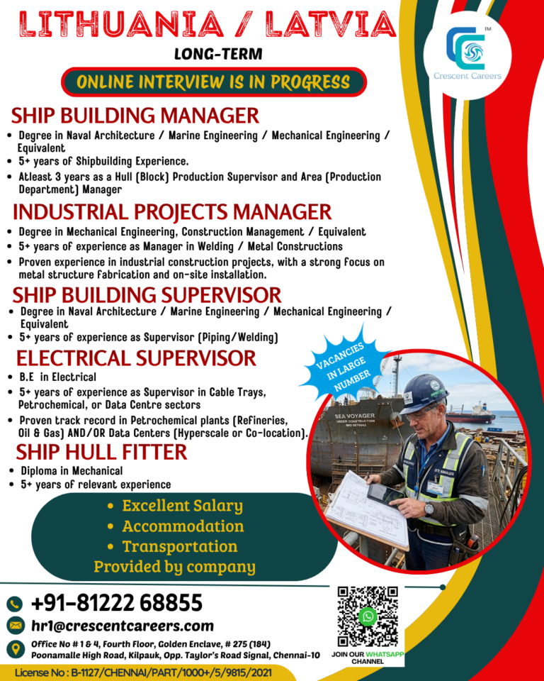 Hiring for LITHUANIA / LATVIA