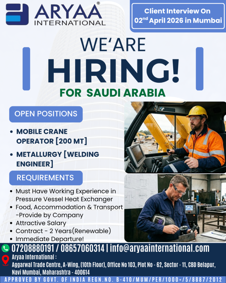 Hiring Alert: Exciting Opportunities in Saudi Arabia!