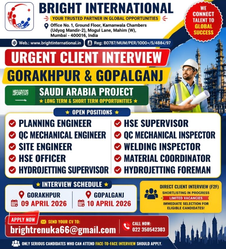 Saudi Arabia Jobs – Urgent Client Interview at Bright International 6 Saudi Arabia Jobs – Urgent Client Interview at Bright International
