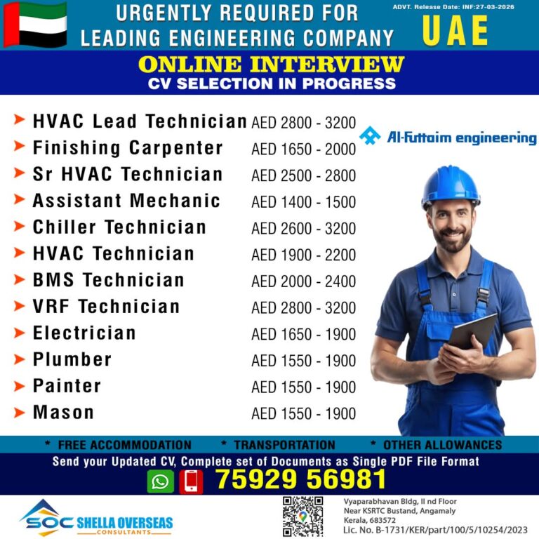 UAE Job Vacancy – Urgent Hiring at Al-Fattaim Engineering 8 UAE Job Vacancy – Urgent Hiring at Al-Fattaim Engineering