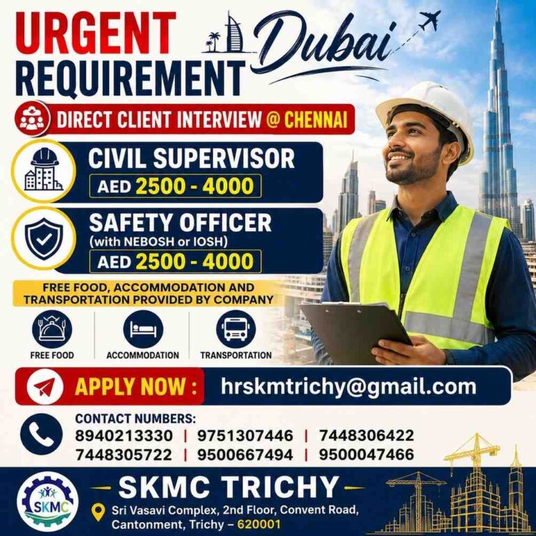 Urgent Requirement – Dubai