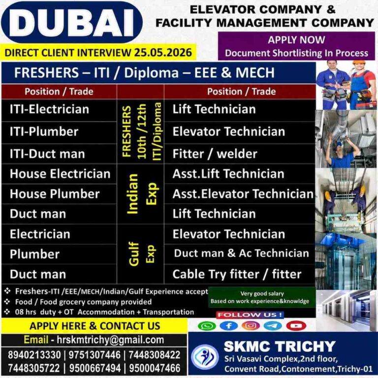 Urgent Requirement – Dubai