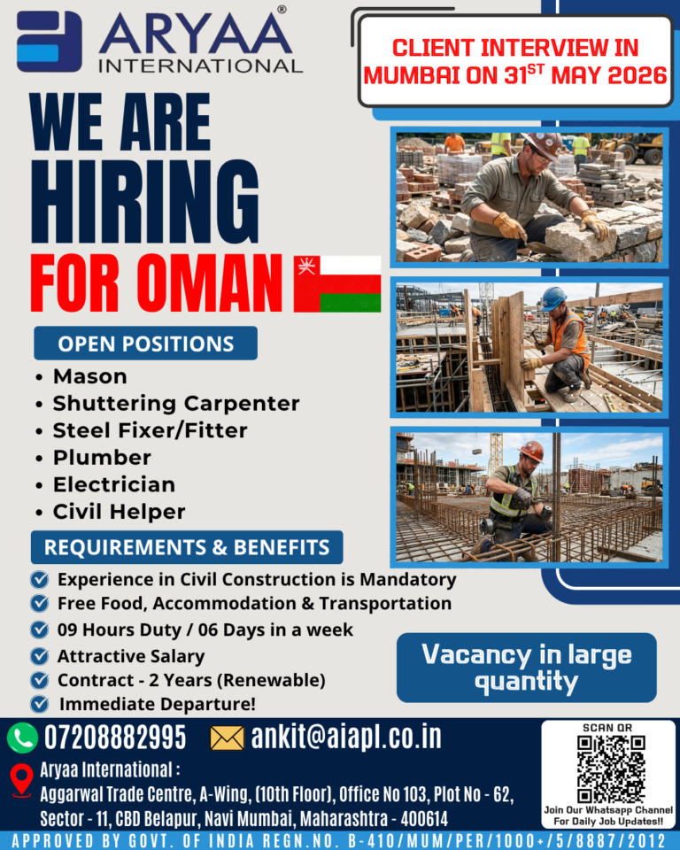 A client interview will be held in Mumbai on 31st May 2026.