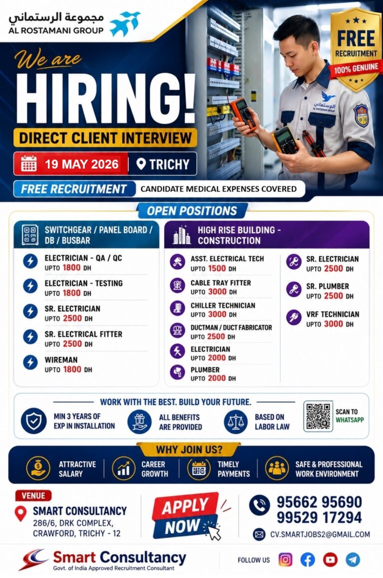 Dubai Hiring | Direct Client Interview    Al Rostamani Group – Maintenance & Installation Division