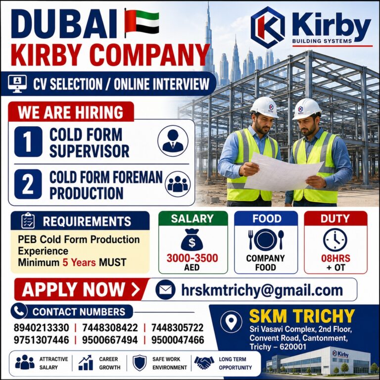 URGENT REQUIREMENT – DUBAI