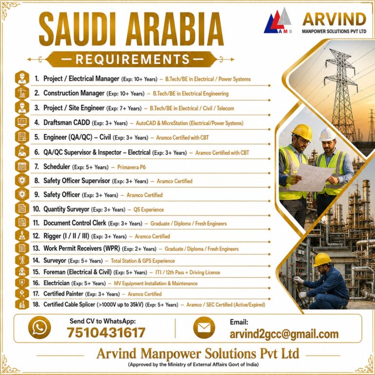 SAUDI REQUIREMENTS
