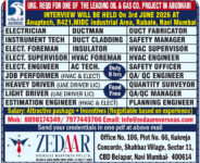 Abu Dhabi Oil & Gas Jobs – Urgent Hiring at Zedaar Overseas