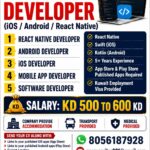 KUWAIT-MOBILE APP DEVELOPER  (IOS/Android/React Native)