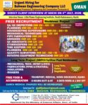 Client Interview at Kochi on 4th July, 2026 for BEC, Oman -