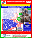 Descon Engineering Limited conducts a shutdown project at Kochi on 17th July, 2026 for Qatar -