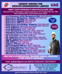 Client Interview at Kochi on 22nd June, 2026 for Descon Engineering Limited, UAE