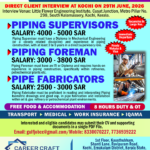 Client Interview at Kochi on 29th June, 2026 for Fortune Engineering Limited, Saudi –