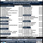 REQUIREMENT – OFFSHORE PROJECT – LONGTERM  DIRECT CLIENT INTERVIEW IN CHENNAI @19-06-2026