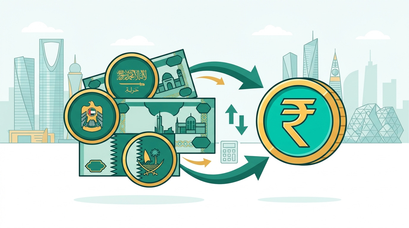 Gulf currency converter – Saudi Riyal and UAE Dirham to Indian Rupee (INR)