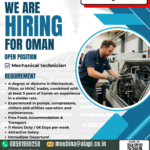 Job Opportunity: Mechanical Technician for Oman