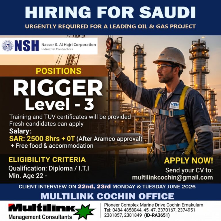 Saudi Arabia Rigger Jobs – Client Interview at Multilink