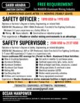 Saudi Arabia Safety Jobs – Free Hiring at Ocean Manpower