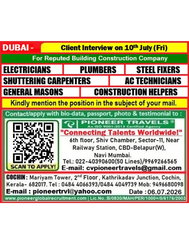 🚨𝐖𝐞 𝐡𝐚𝐯𝐞 𝐚𝐧 𝐔𝐫𝐠𝐞𝐧𝐭 𝐑𝐞𝐪𝐮𝐢𝐫𝐞𝐦𝐞𝐧𝐭 𝐟𝐨𝐫 𝐭𝐡𝐞 #Dubai 𝐥𝐨𝐜𝐚𝐭𝐢𝐨𝐧.