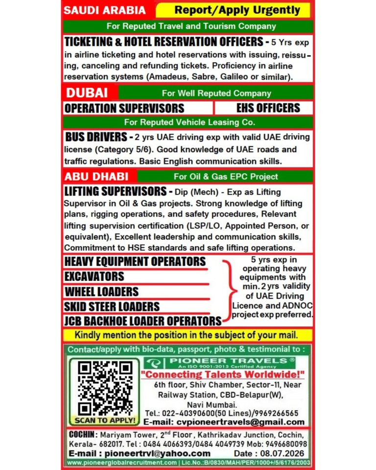 🚨𝐖𝐞 𝐡𝐚𝐯𝐞 𝐚𝐧 𝐔𝐫𝐠𝐞𝐧𝐭 𝐑𝐞𝐪𝐮𝐢𝐫𝐞𝐦𝐞𝐧𝐭 𝐟𝐨𝐫 𝐭𝐡𝐞  #Saudiarabia #dubai #abudhabi 𝐥𝐨𝐜𝐚𝐭𝐢𝐨𝐧.