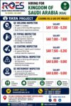 🇸🇦 HIRING FOR KINGDOM OF SAUDI ARABIA (KSA)  TATA PROJECT – Leading Oil & Gas EPC Project