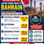 We are Hiring for Leading Power project in Bahrain
