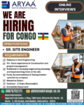 Aryaa International is hiring for an exciting international opportunity in Congo