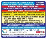 Saudi Arabia Welder Jobs – Free Recruitment at M. Gheewala