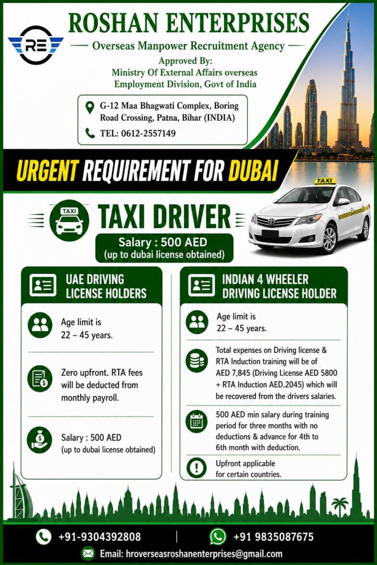 URGENT REQUIREMENT FOR DUBAI 4 URGENT REQUIREMENT FOR DUBAI